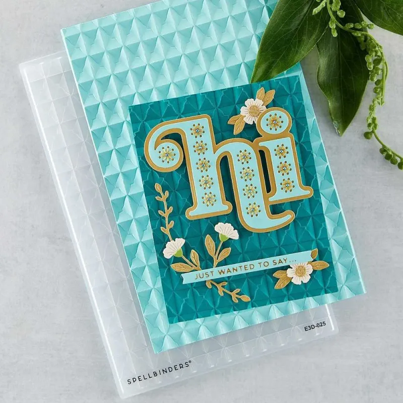 Spellbinders - E3D-025 - 3D Embossing Folder - Tile Mosaic