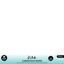 Studio Light - PS46 - White Cardstock - 12x12 - 250g - 10pk *NB - brettskade h&oslash;yre hj&oslash;rne*