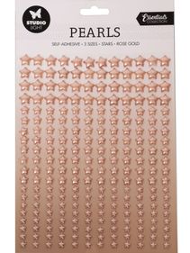 Studio Light - Essentials Pearls - 10 - Rose Gold Stars * Mangler farge p&aring; 1 stjerne *
