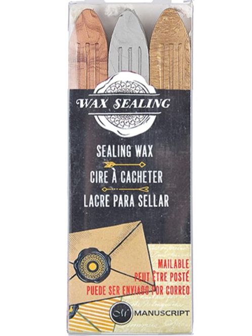 Hovedbilde Manuscript - Sealing Wax - Lakkstang m/veke - Gull/Sølv/Bronse - 3pk