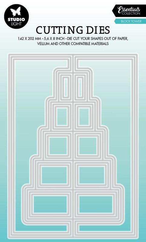 Studio Light - Dies - CD383 - Essentials - Block Tower Card