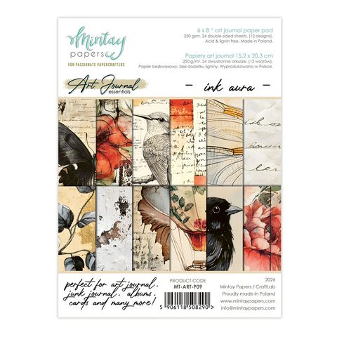 Hovedbilde Mintay - 6x8 paper pad - Art journal - P09 - Ink Aura