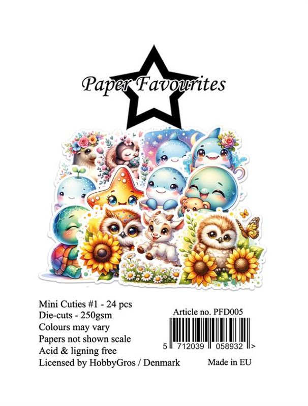 Paper Favourites - Ephemera Die-Cuts - PFD005 - Mini Cuties #1 - 24pcs