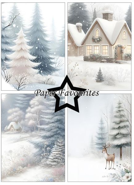 Paper Favourites - A6 Paper Pack - PFA587 - Snow Forest