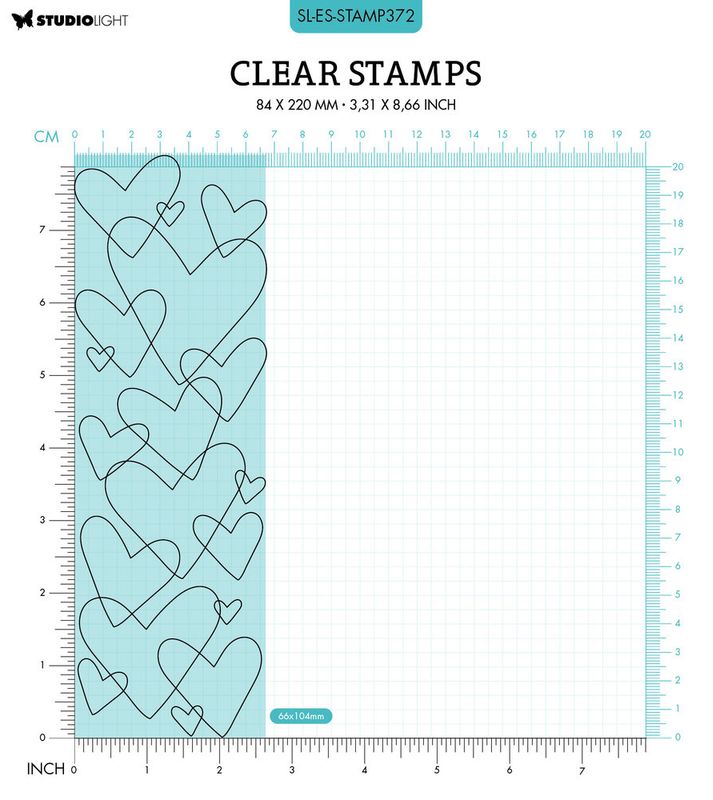  Studio Light - 372 - Essentials Clear Stamps - Heart Background