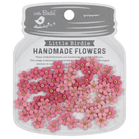 Hovedbilde Little Birdie - Handmade Flowers - Natalia - Rosy Note - 60 stk