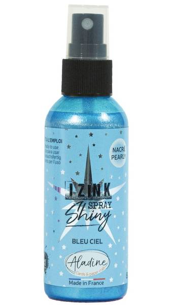 Aladine - Izink Spray Shiny - Pearly - Bleu Ciel