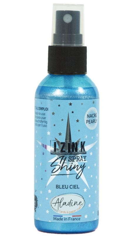 Aladine - Izink Spray Shiny - Pearly - Bleu Ciel