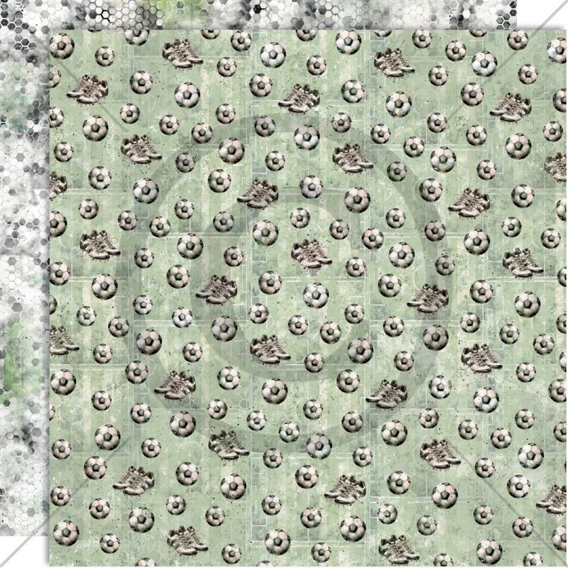 Papirdesign - 12x12 - PD 1471 - Ungdomstid - Fotballkamp