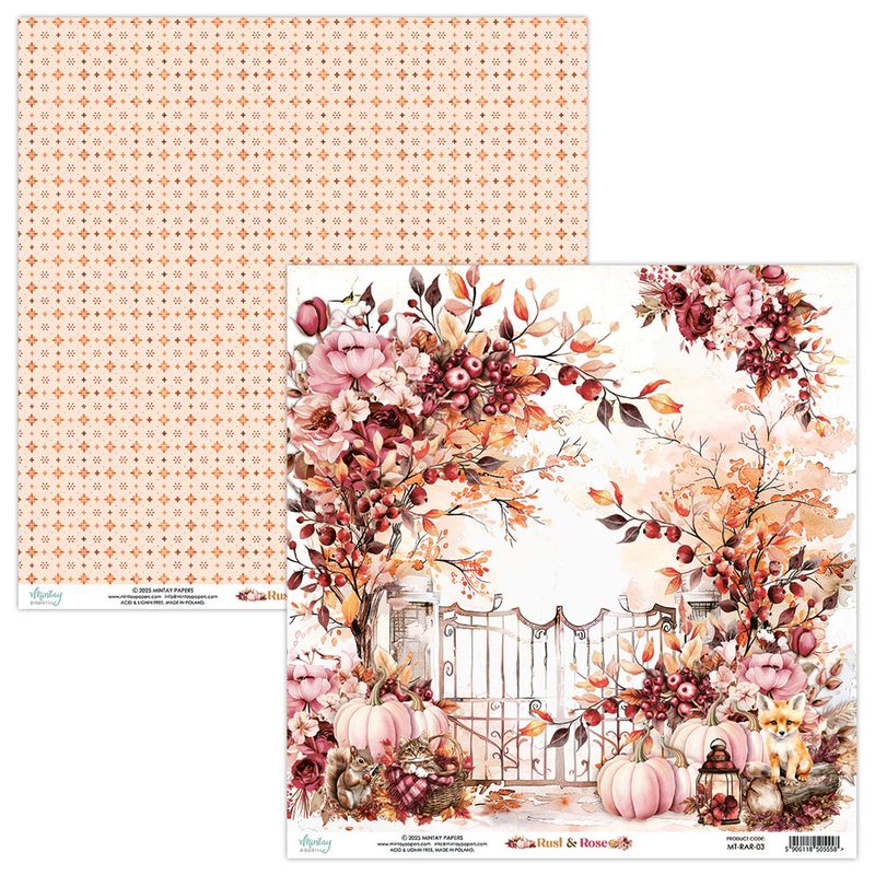 Mintay - RAR - 12x12 Paper Pad - Rust & Rose - 07