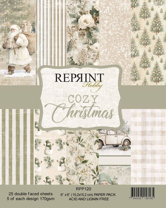 Hovedbilde Reprint - 6x6 - RPP120 - Cozy Christmas - Paper Pack