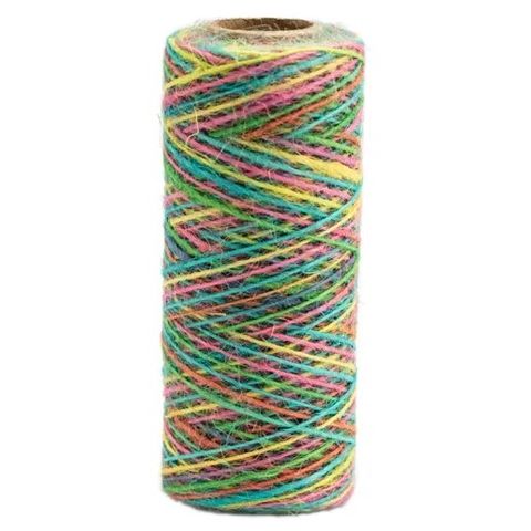 Hovedbilde Kort & Godt - HA206 - Hamp - 0,8 mm - Neon mix - 80m