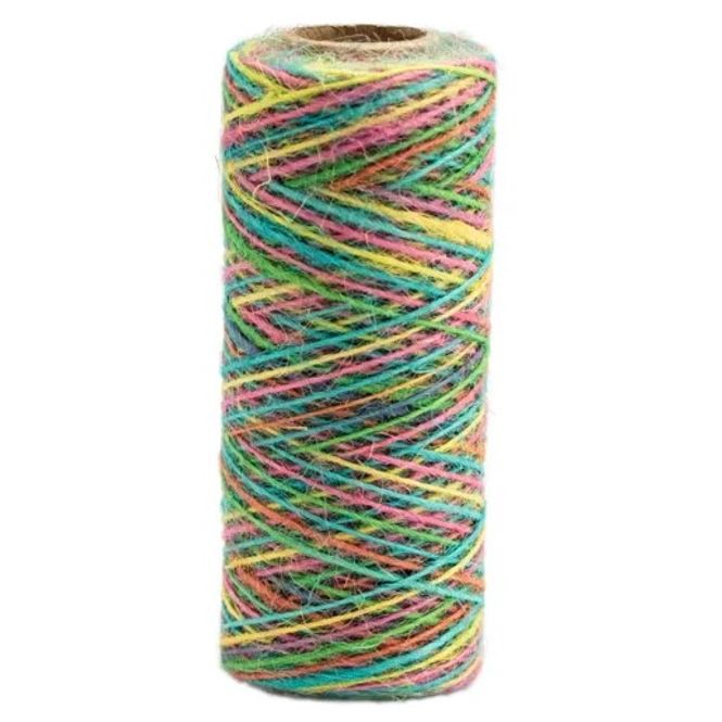 Hovedbilde Kort & Godt - HA206 - Hamp - 0,8 mm - Neon mix - 80m