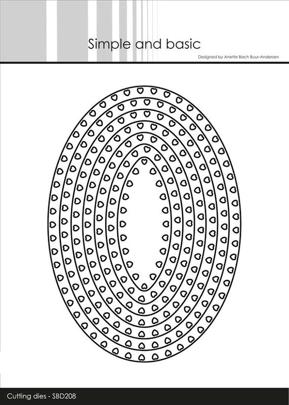 Simple and basic - Dies - SBD208 - Heart Framed - Oval