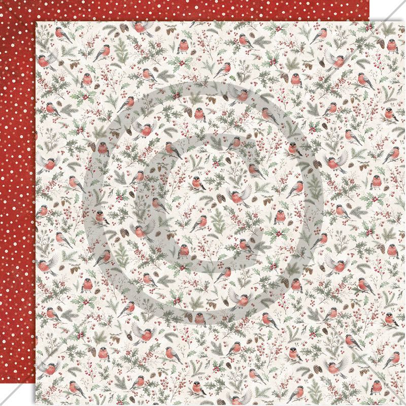 Papirdesign - 12x12 -  PD 1709->1726 - Juleminner - Alle ark i serien 18stk