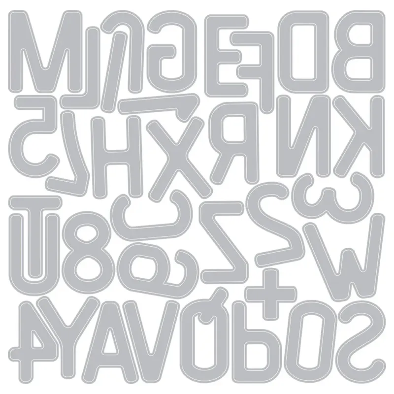 Sizzix - Thinlits - 666859 - Vault Letterboard +2D Texture Fades