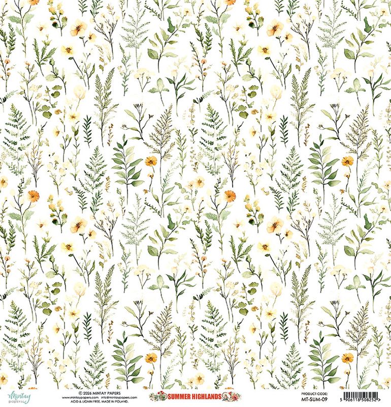 Mintay - SUM - 12x12 - Summer Highlands - 09 - Die-Cut Sheet - Elements