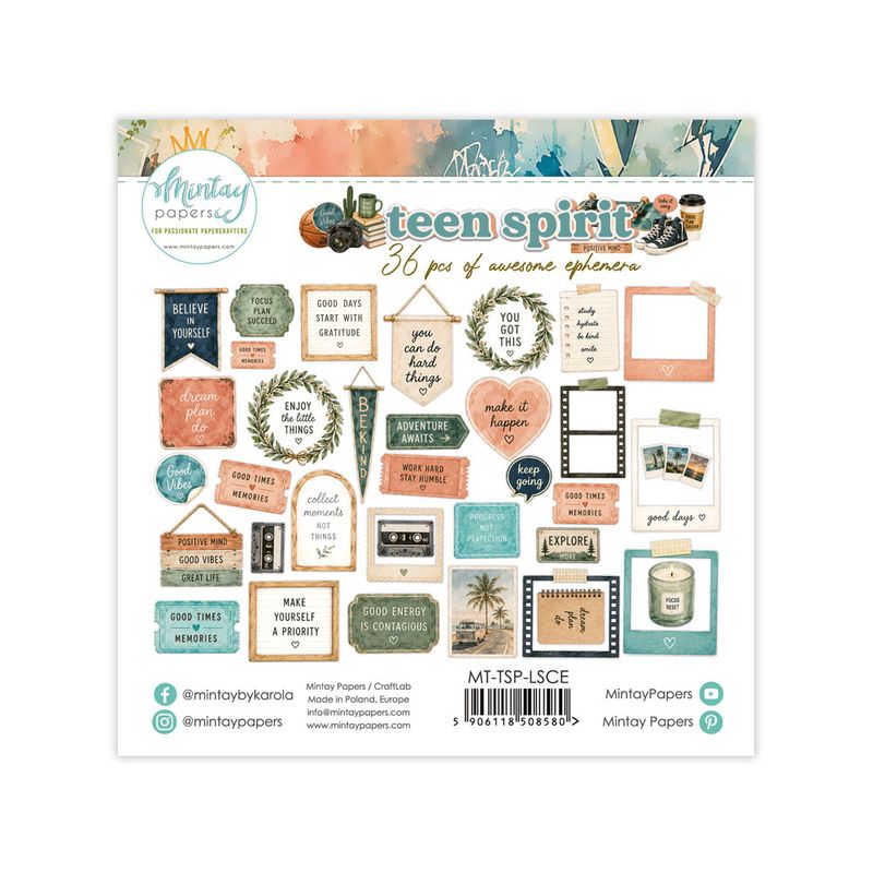 Mintay - TSP - Teen spirit - Paper Ephemera - 36 pcs