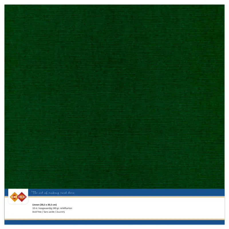 Linen Cardstock - 240g - 12x12 - SC23 - Christmas Green - 10 pk