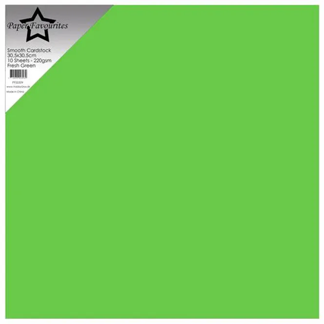 Hovedbilde Paper Favourites - 12x12 - Smooth Cardstock - 509 - Fresh Green - 10 pk