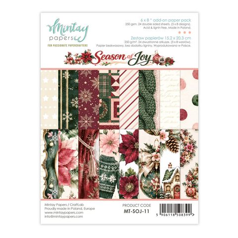 Hovedbilde Mintay - SOJ - 6x8 Add on Paper Pack - Season of Joy