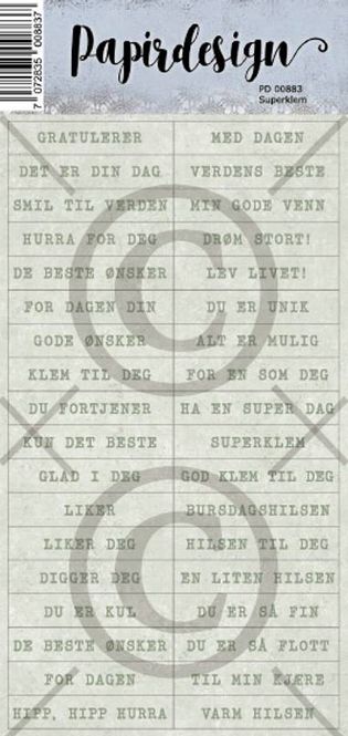 Hovedbilde Papirdesign - Klistremerker - 00883 - Superklem