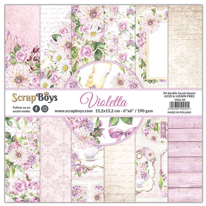 Hovedbilde ScrapBoys - Violetta - 6x6 - Paper pad