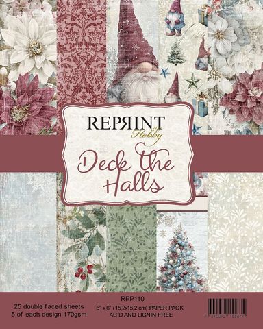 Hovedbilde Reprint - 6x6 - RPP110 - Deck the Halls - Paper Pack