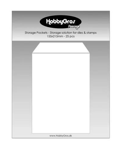 Hovedbilde HobbyGros - Storage Solutions - Storage Pockets for dies & stamps - 15,5x21,5 cm - 25 pk