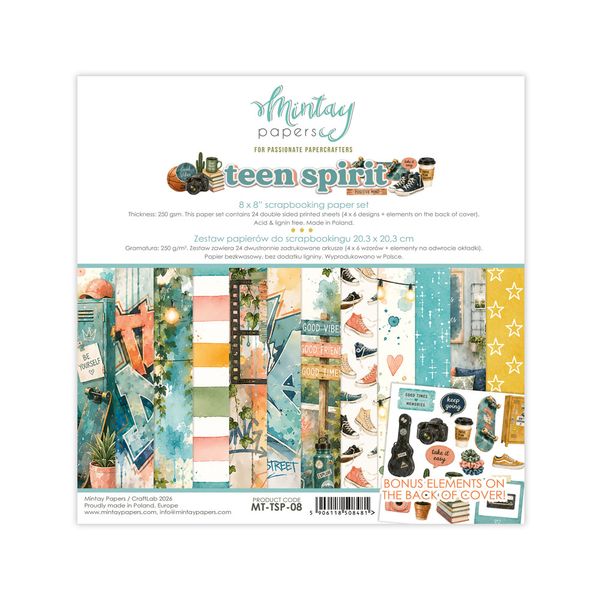 Mintay - TSP - 8x8 Paper Pad - Teen spirit