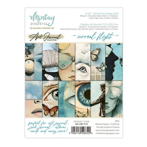 Hovedbilde Mintay - 6x8 paper pad - Art journal - P12 - Surreal Flight