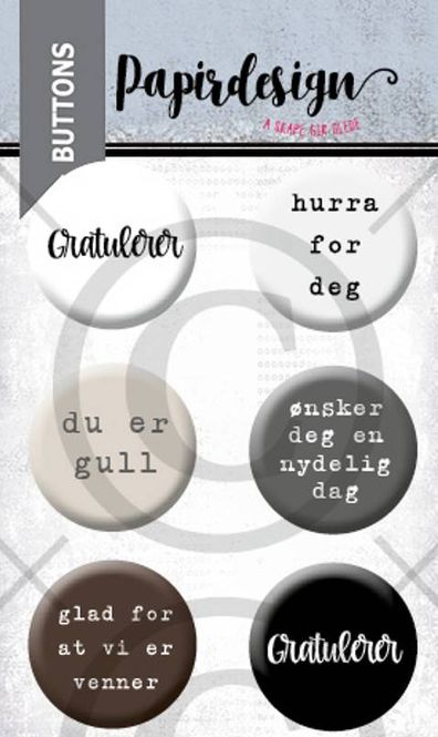 Hovedbilde Papirdesign - Buttons - 00931 - Glad vi er venner 