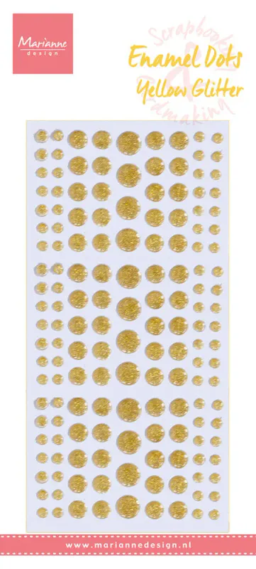 Marianne Design - PL4530 - Enamel dots - Yellow Glitter