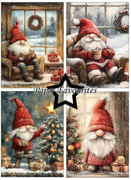 Paper Favourites - A6 Paper Pack - PFA593 - Christmas Gnomes