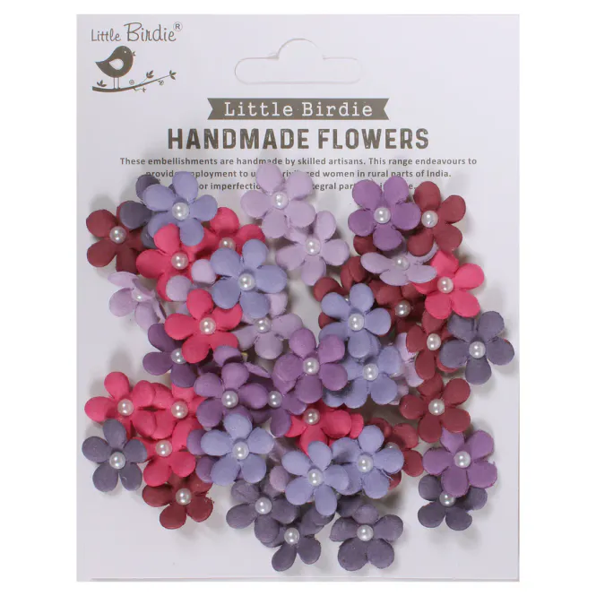 Hovedbilde Little Birdie - Handmade Flowers - Janice - Birds And Berries - 50 stk
