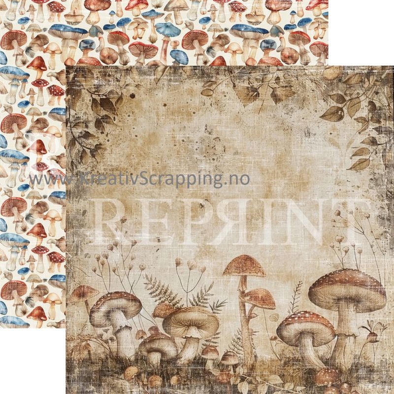 Reprint - 12x12 - RP0658 - Hello Fall - Mushroom