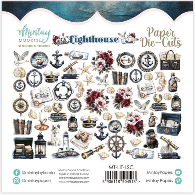 Hovedbilde Mintay - LIT - Lighthouse - Paper Die-Cuts - 60 pcs