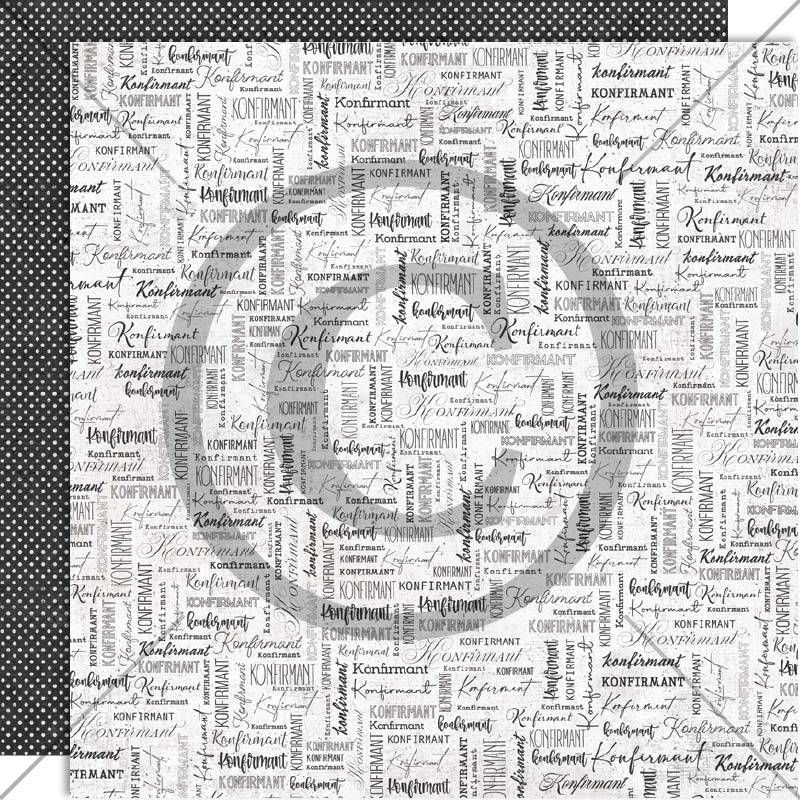 Papirdesign - 12x12 - PD 1303 - Fryd og glede - Årets konfirmant