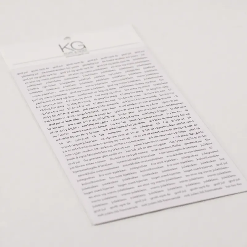 Kort & Godt - Stickers - ST1015 - God jul - Hvit med Svart tekst