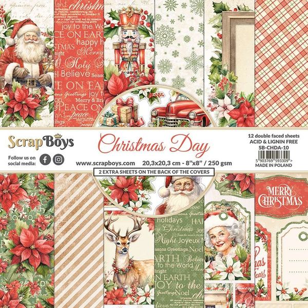 ScrapBoys - Christmas Day - 8x8 - Paper pad