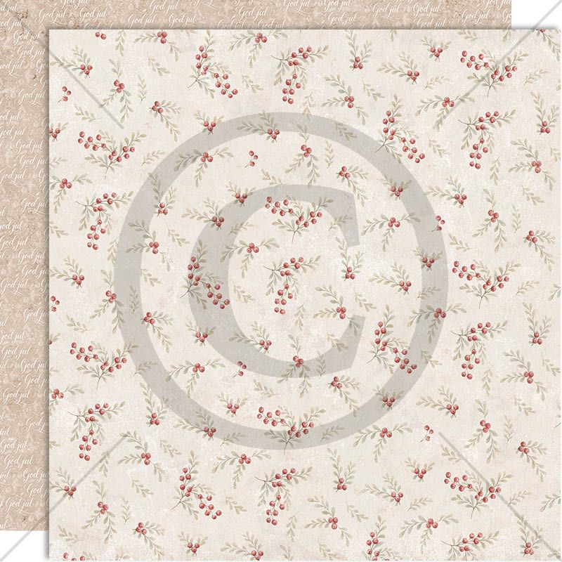 Papirdesign - 12x12 -  PD 1709->1726 - Juleminner - Alle ark i serien 18stk