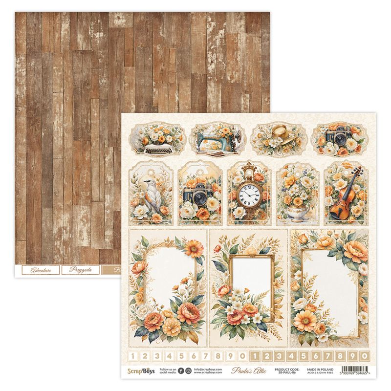 ScrapBoys - Paula's Attic - 12x12 - Paper Pack