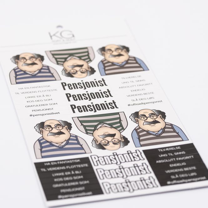 Hovedbilde Kort & Godt - Stickers - ST1005 - Pensjonist Mann
