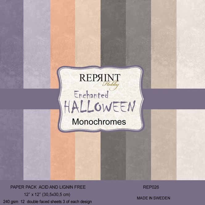 Hovedbilde Reprint - 12x12 - REP026 - Enchanted Halloween Monochromes - Paper Pack