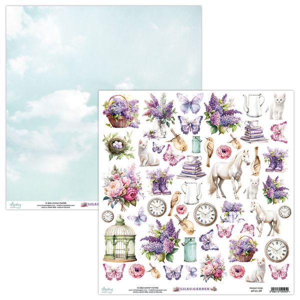 Mintay - LIL - 12x12 - Lilac Garden - 09  Die-Cut sheet
