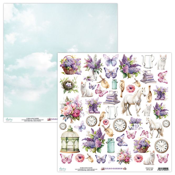Hovedbilde Mintay - LIL - 12x12 - Lilac Garden - 09  Die-Cut sheet