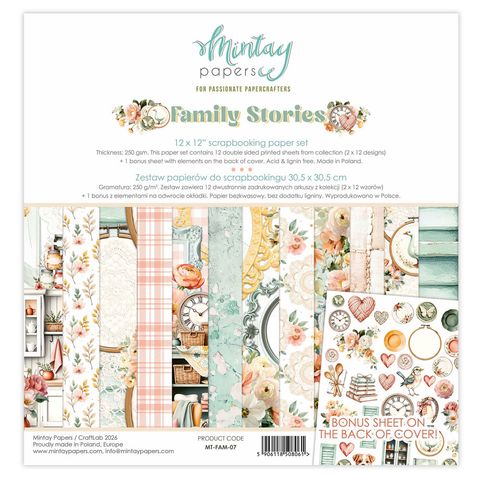 Hovedbilde Mintay - FAM - 12x12 Paper Pad -  Family Stories