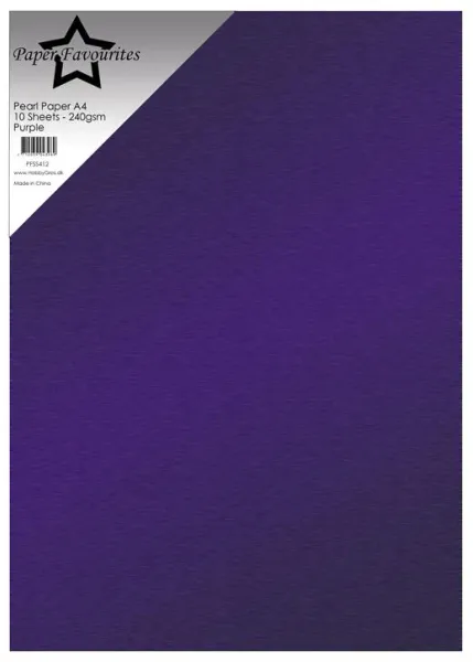 Paper Favourites - A4 - Pearl Paper - 412 - Purple