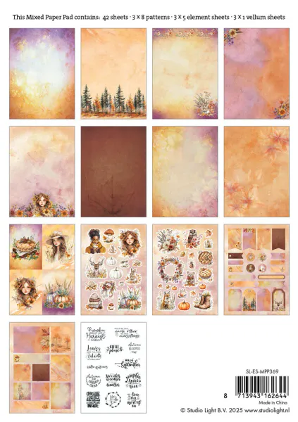 Studio Light - MPP369 - Mixed Paper Pad A5 - Cozy Autumn
