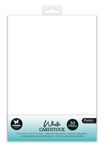 Studio Light - PS39 - White Cardstock - A4 - 250g - 10pk